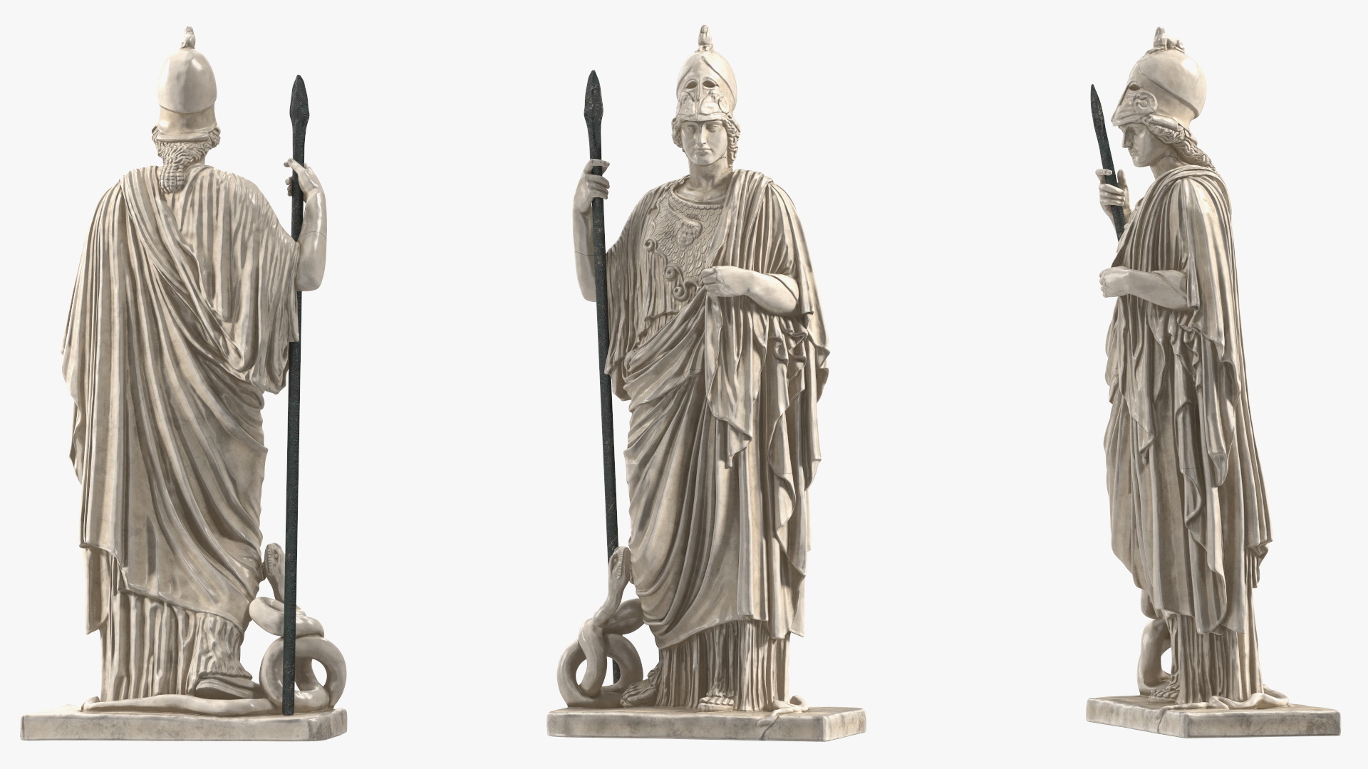 3D model Sculpture Athena Giustiniani Marble