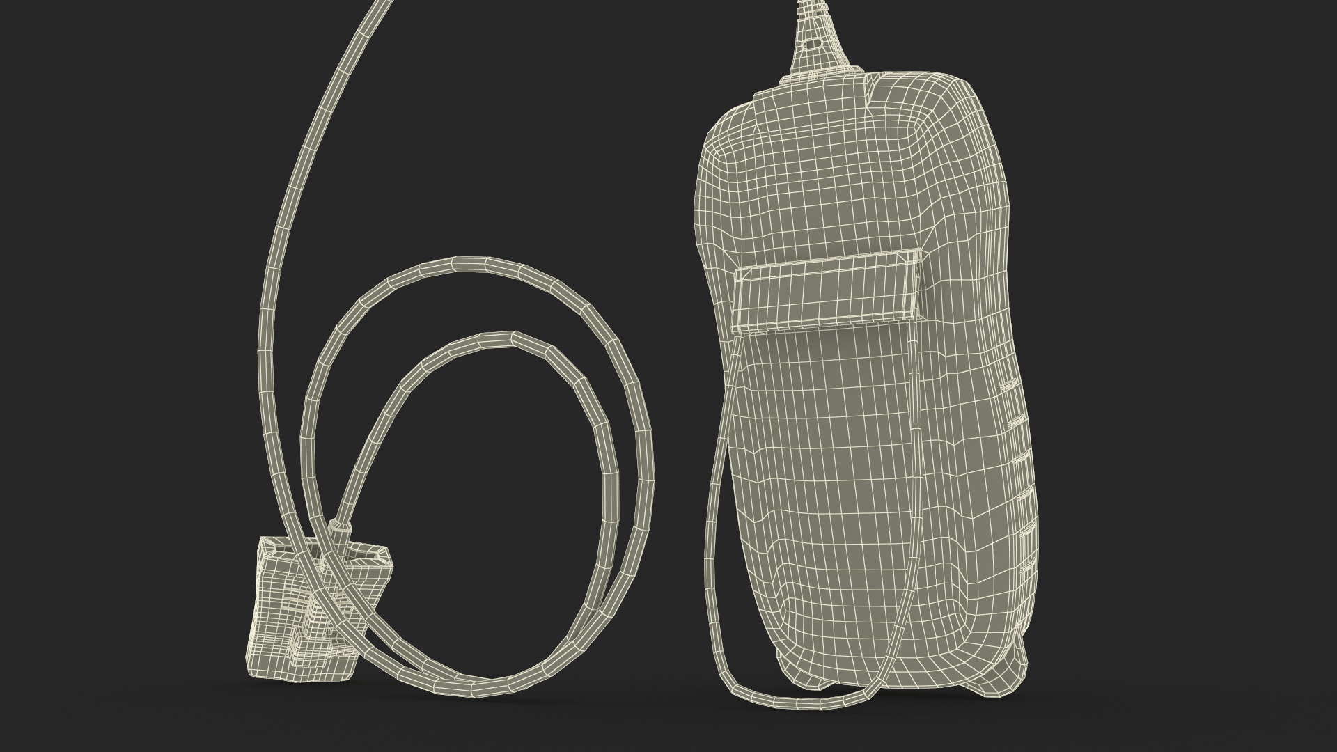 3D Digital Handheld Pulse Oximeter Rigged model