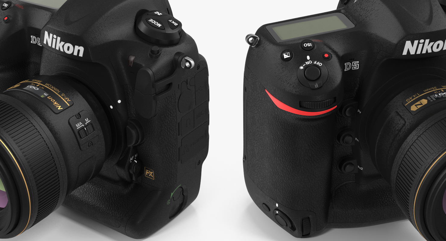 3D Nikon D5 Professional DSLR Camera model