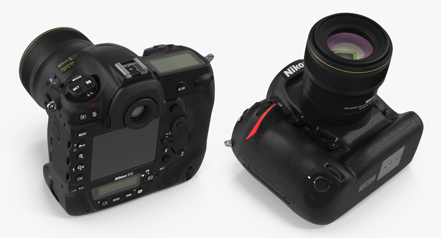 3D Nikon D5 Professional DSLR Camera model