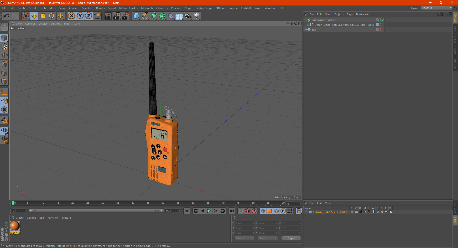 Survival GMDSS VHF Radio 3D model