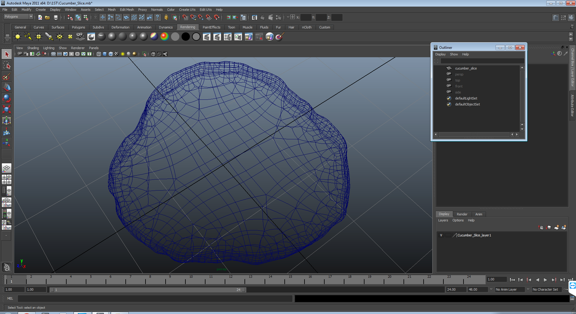 Cucumber Slice 3D model