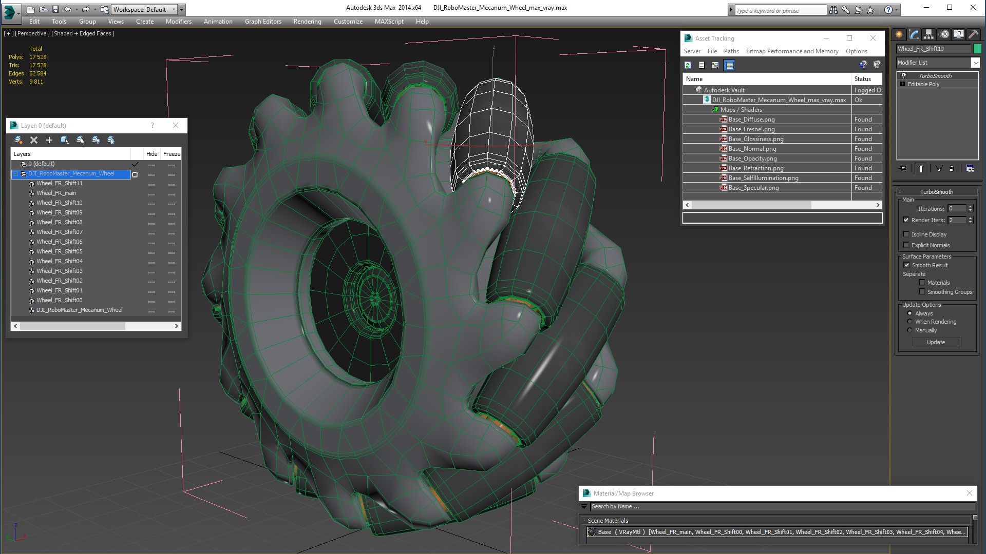 3D DJI RoboMaster Mecanum Wheel model