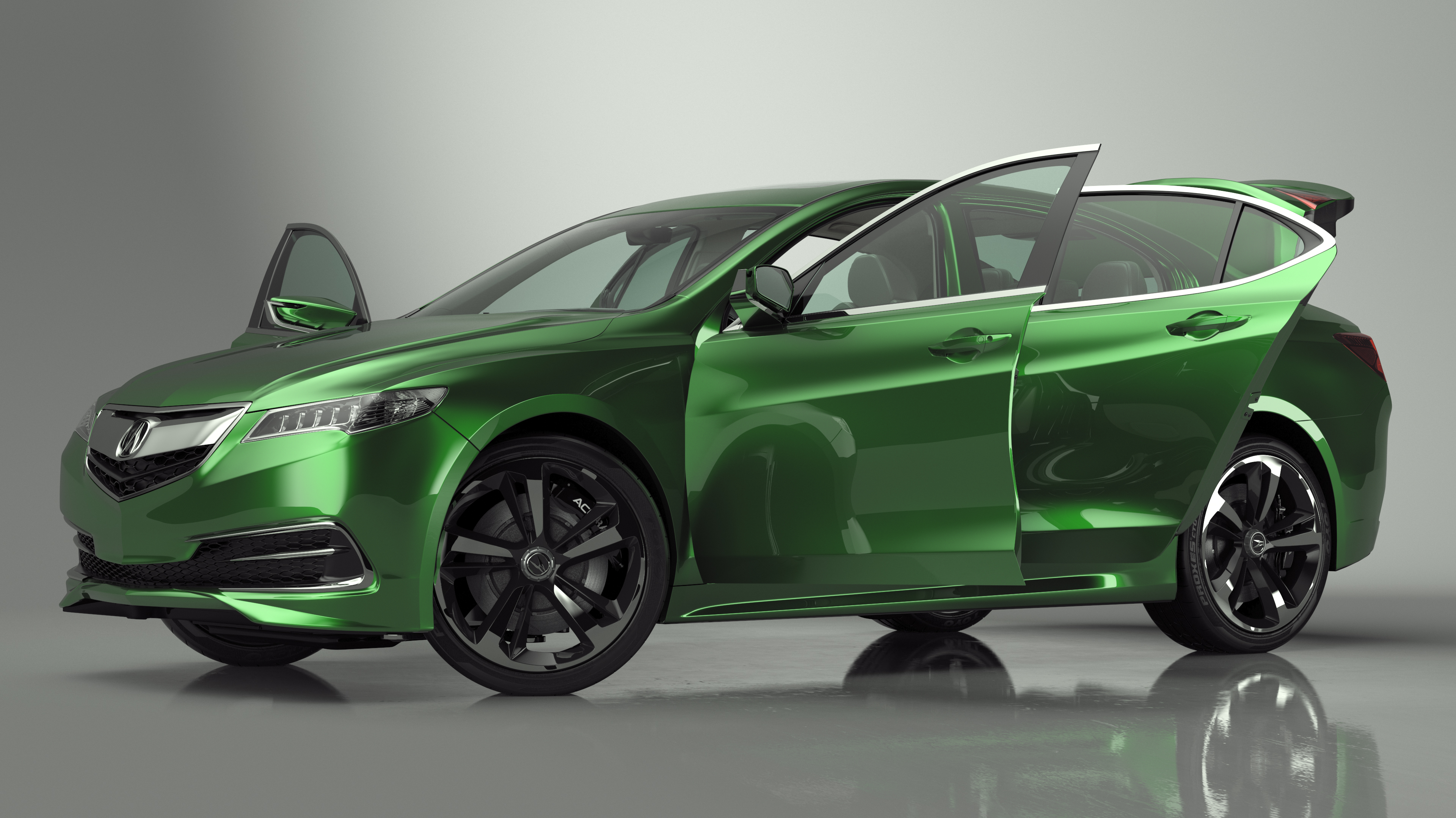 Acura TLX Luxury Sedan Rigged 3D model