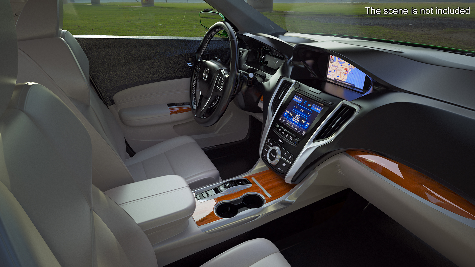 Acura TLX Luxury Sedan Rigged 3D model