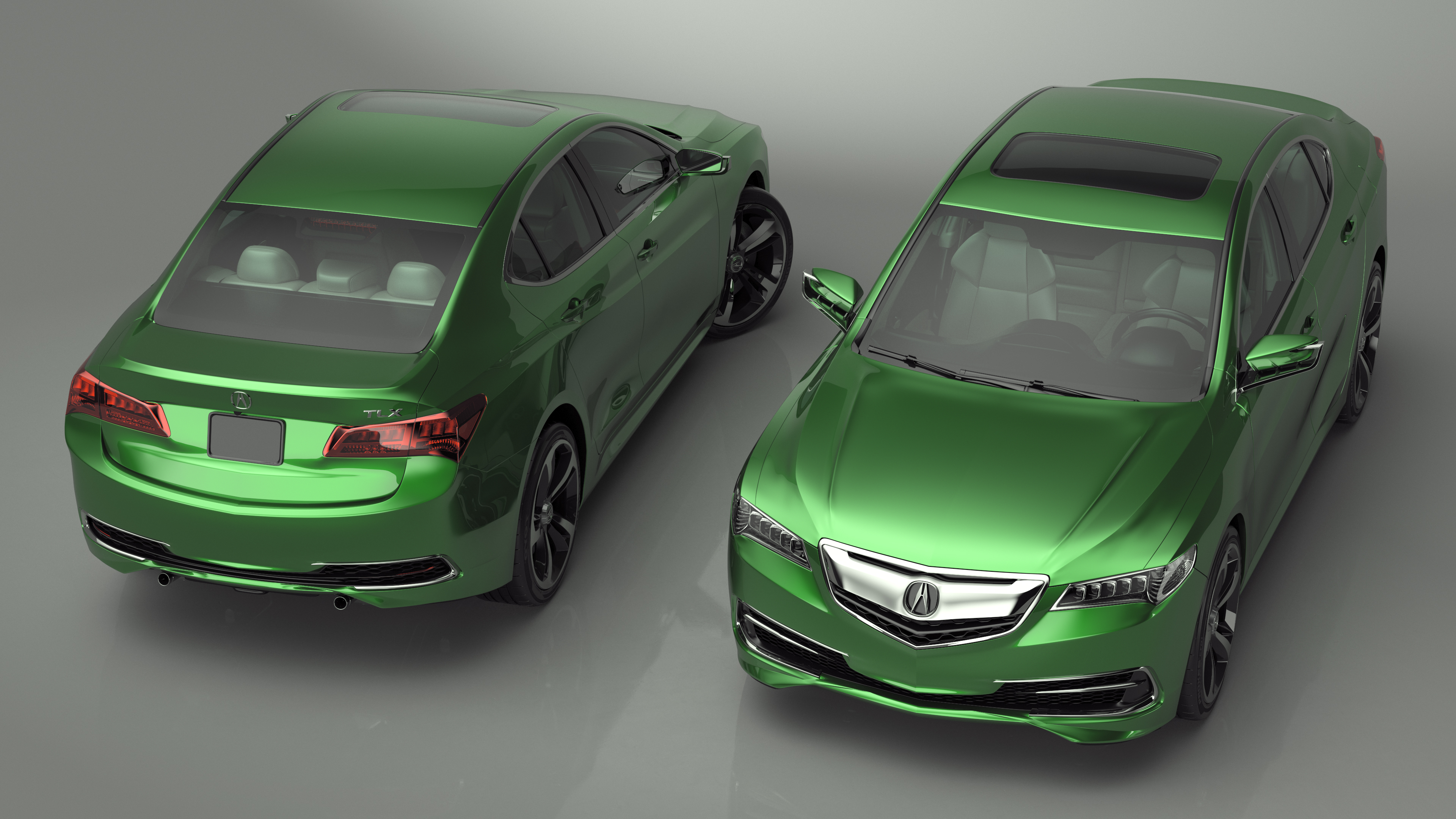Acura TLX Luxury Sedan Rigged 3D model