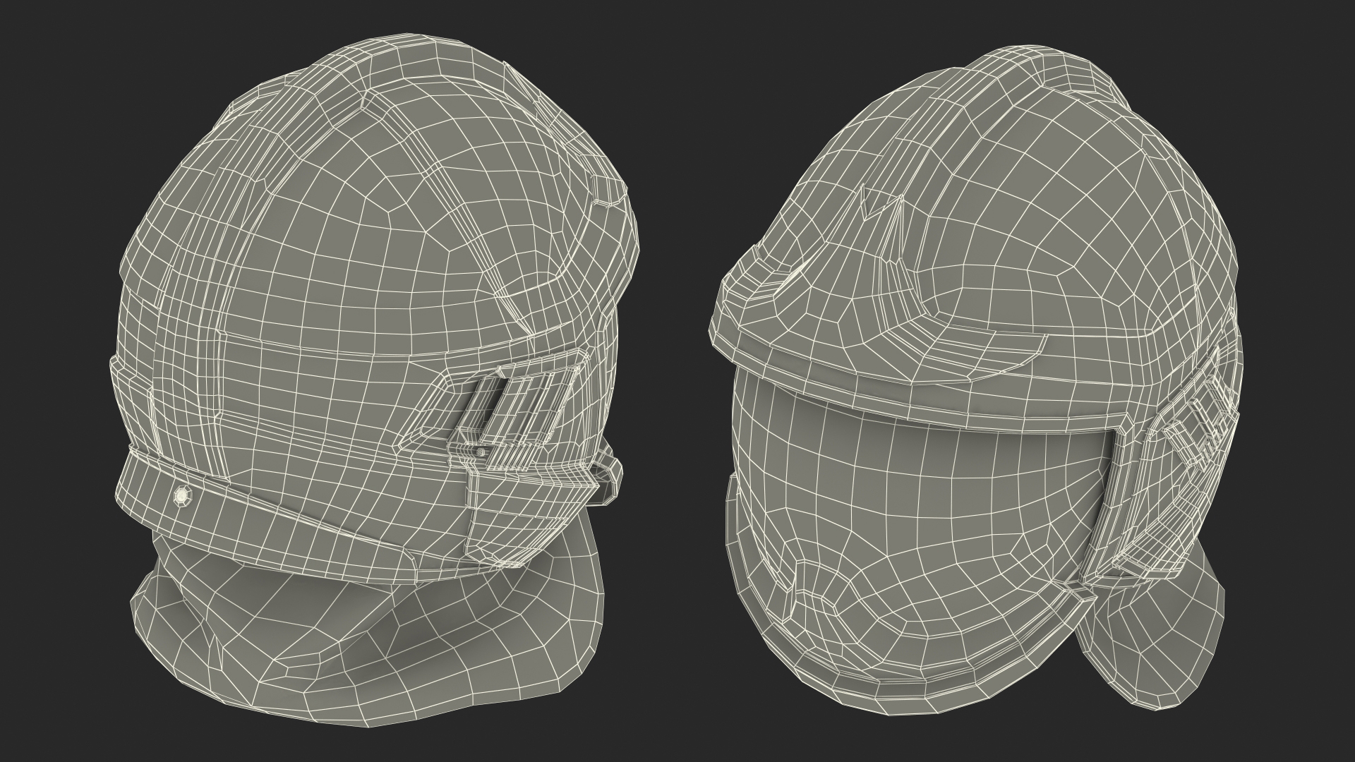Cairns XF1 Fire Helmet Silver 3D model