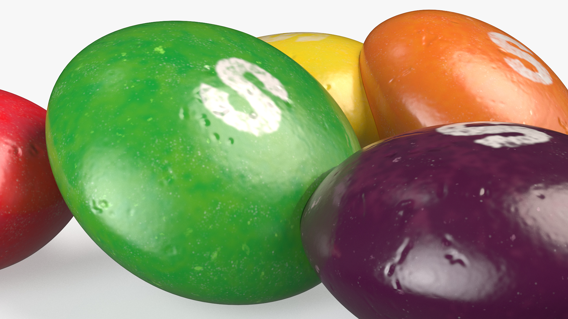 Multicolored Skittles Candies 3D model
