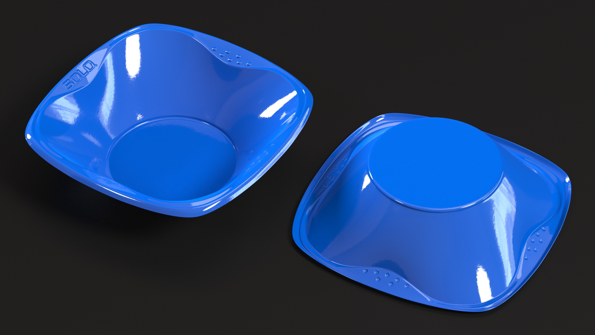 3D model Solo Squared Plastic Bowl Blue