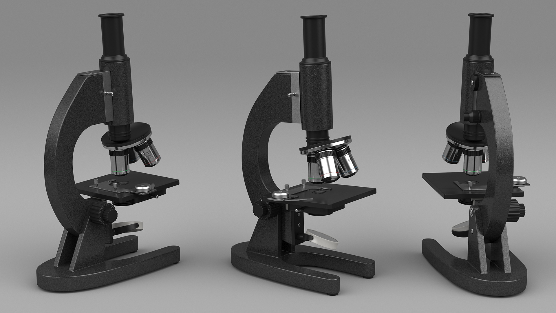 3D Laboratory Medical Teaching Microscope model