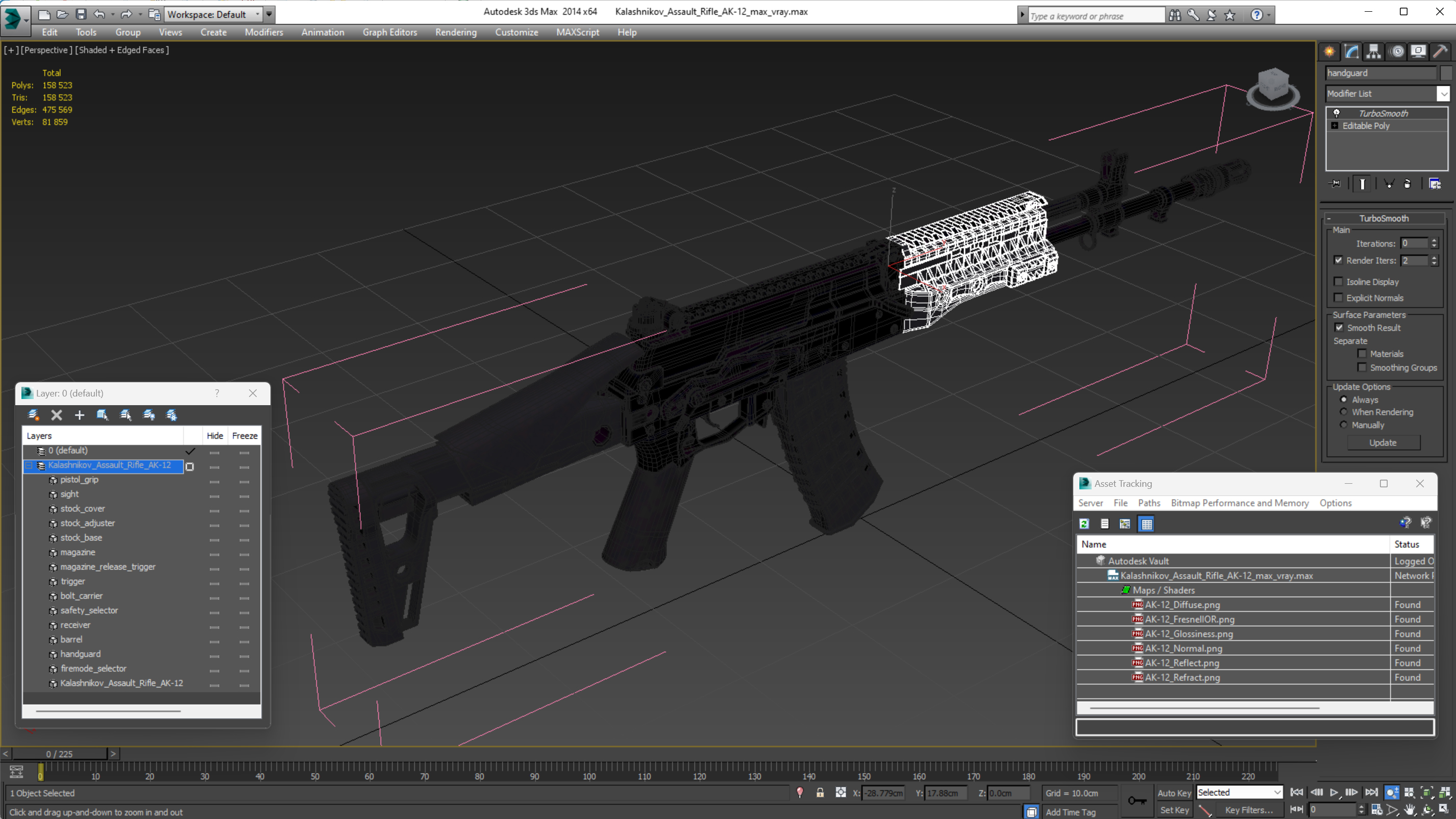 3D Kalashnikov Assault Rifle AK-12