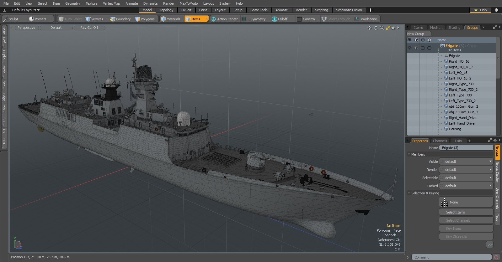 Frigate 3D model
