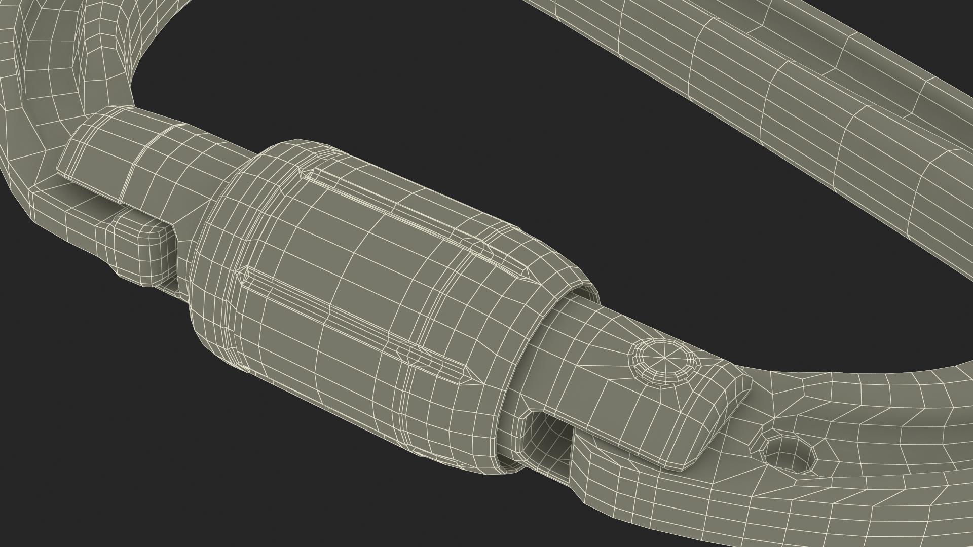 Unpainted Carabiner 3D model