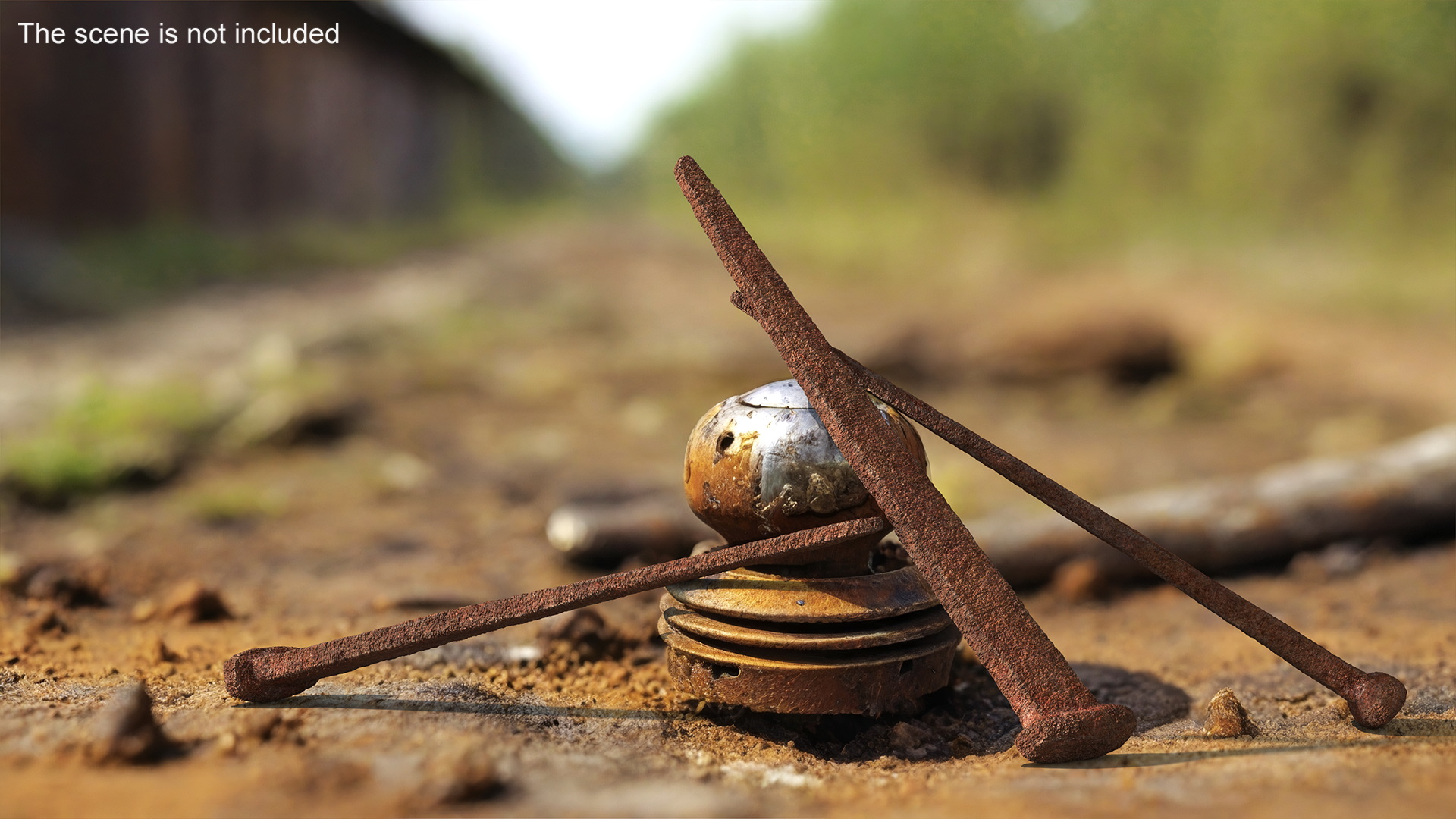 3D model Rusty Iron Nail