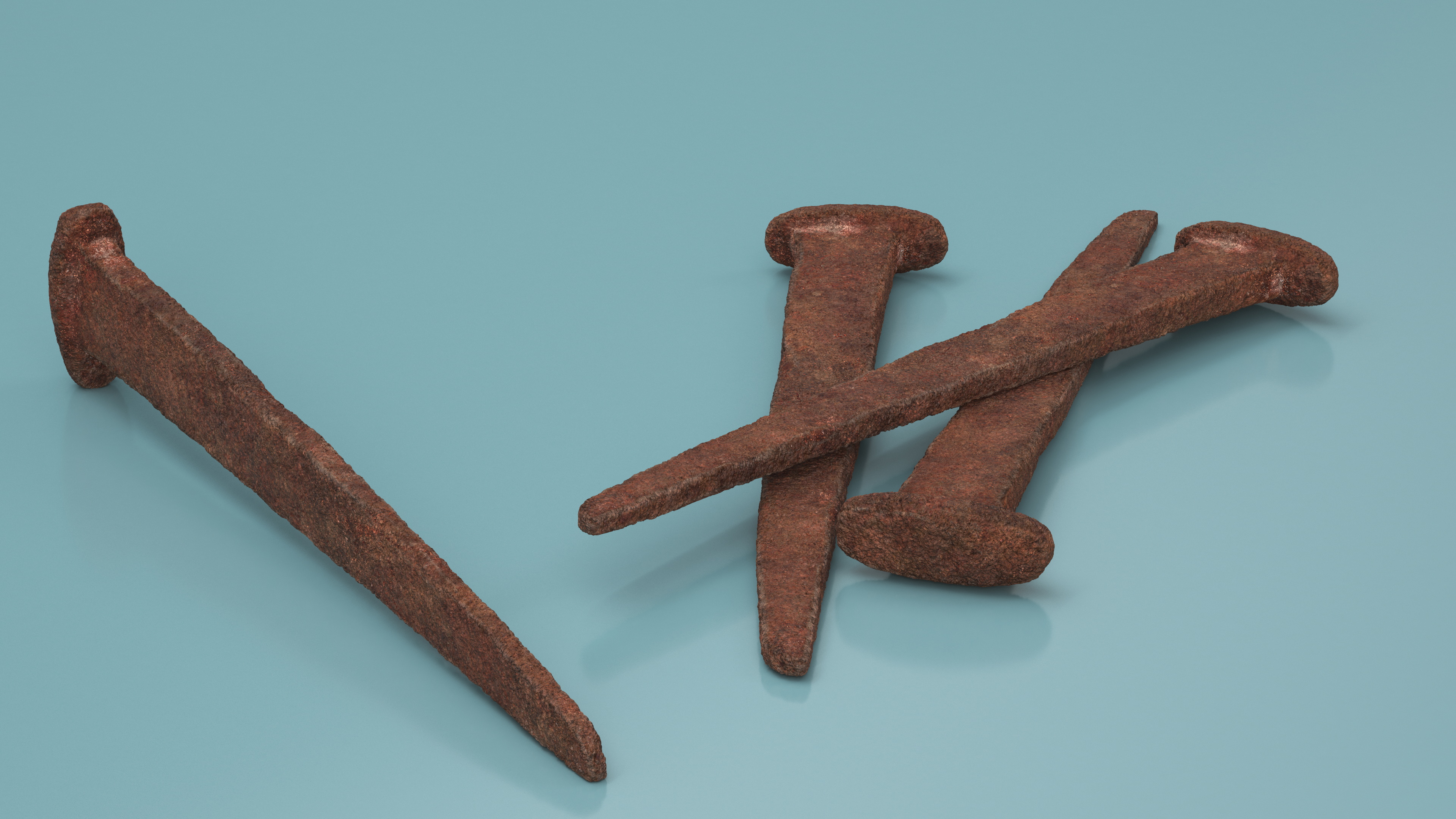 3D model Rusty Iron Nail