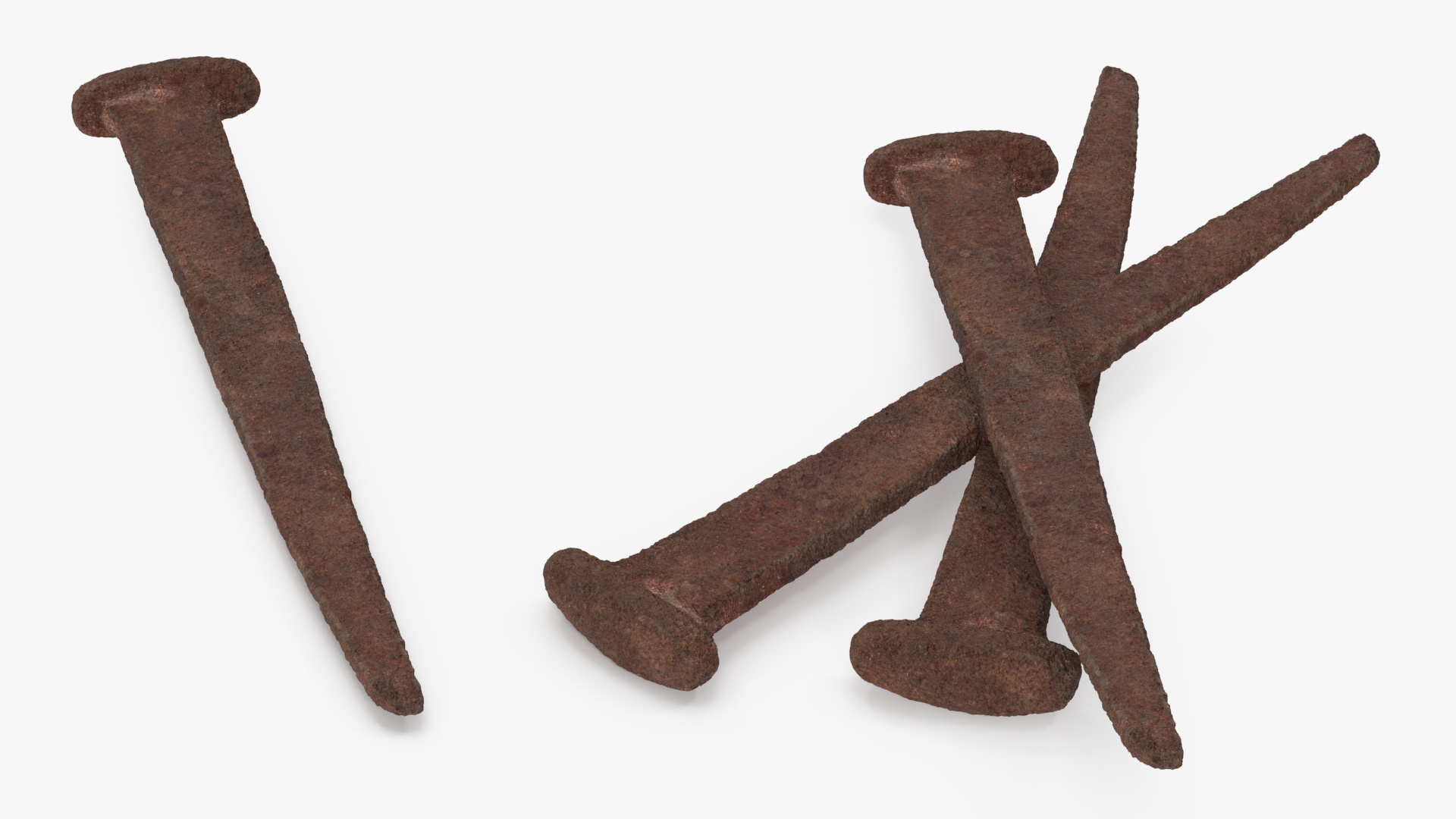 3D model Rusty Iron Nail
