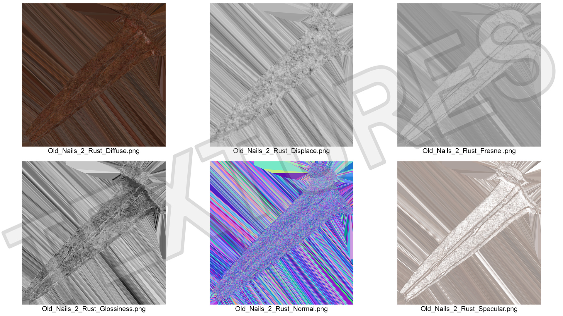 3D model Rusty Iron Nail