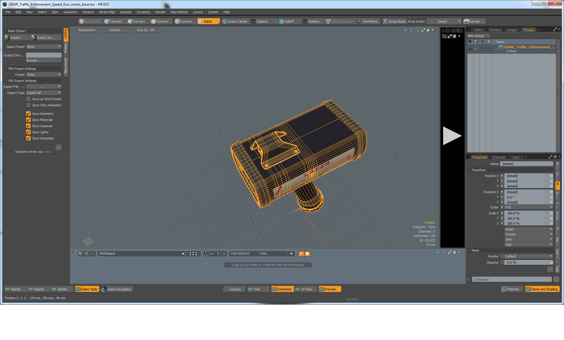 3D model LIDAR Traffic Enforcement Speed Gun