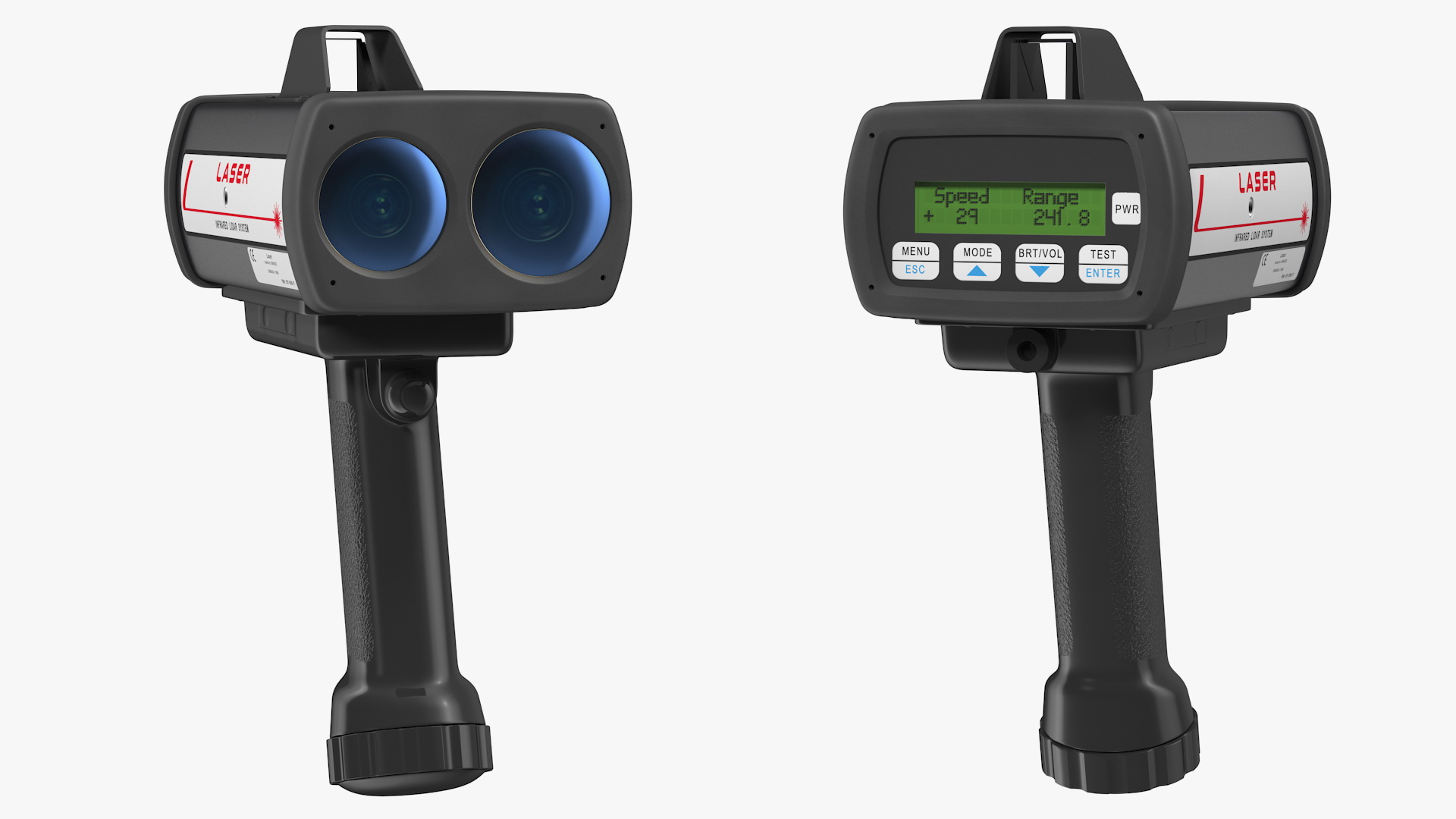 3D model LIDAR Traffic Enforcement Speed Gun