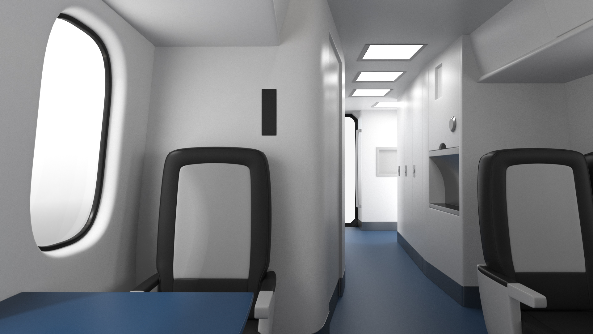 3D Acela Express Coach Rigged