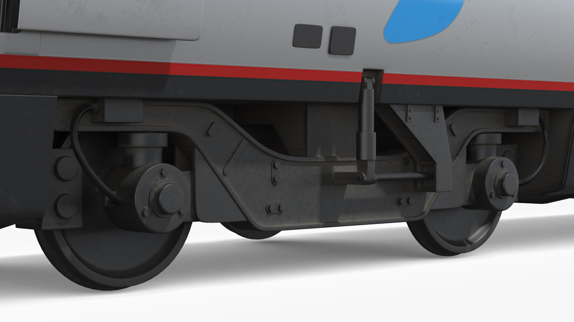3D Acela Express Coach Rigged