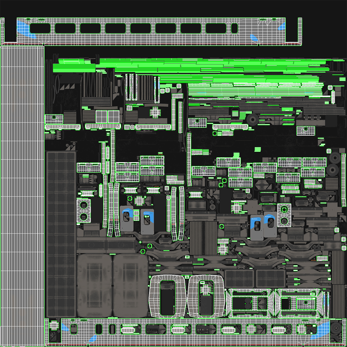 3D Acela Express Coach Rigged
