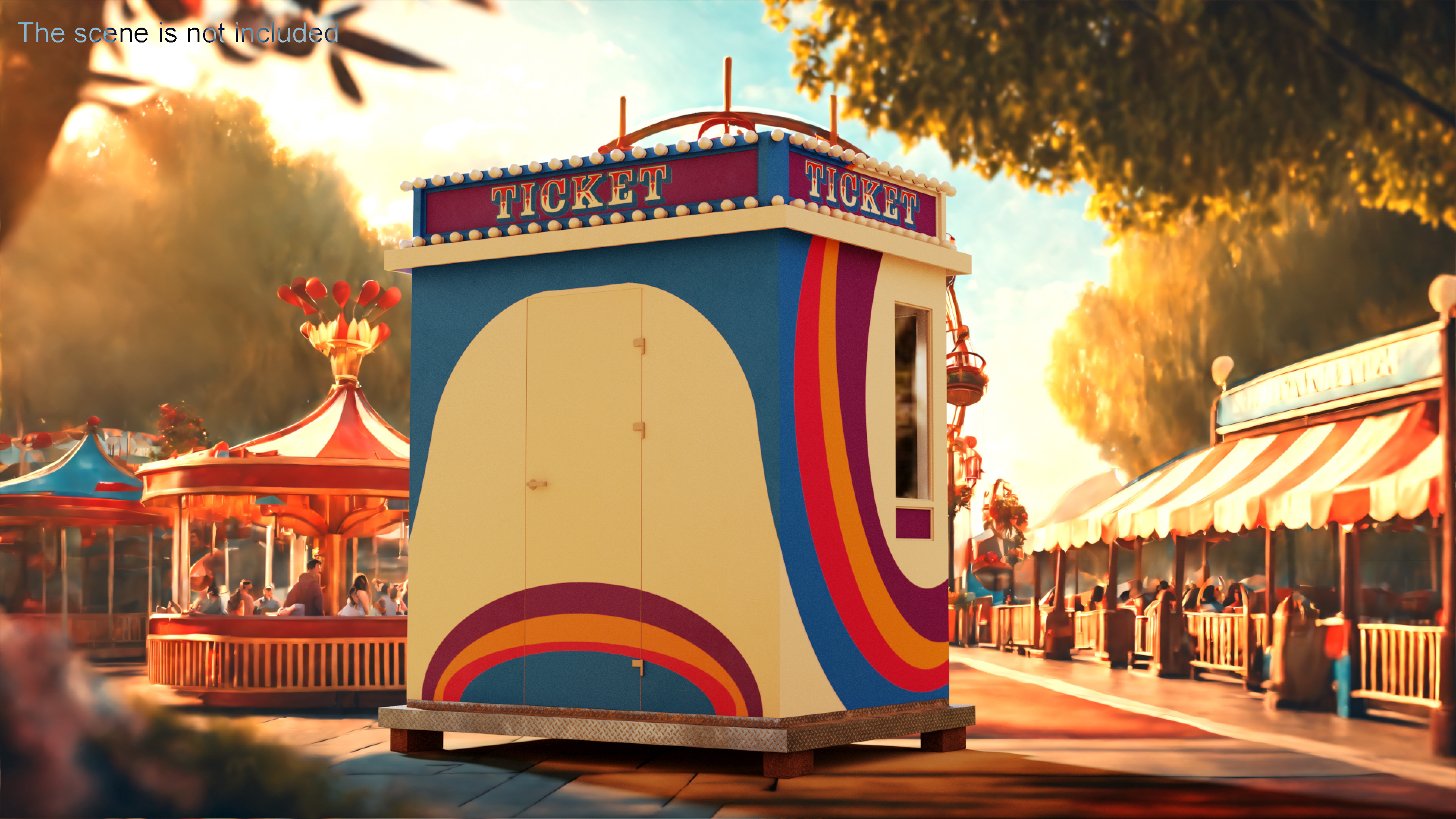 Modern Ticket Booth 3D model