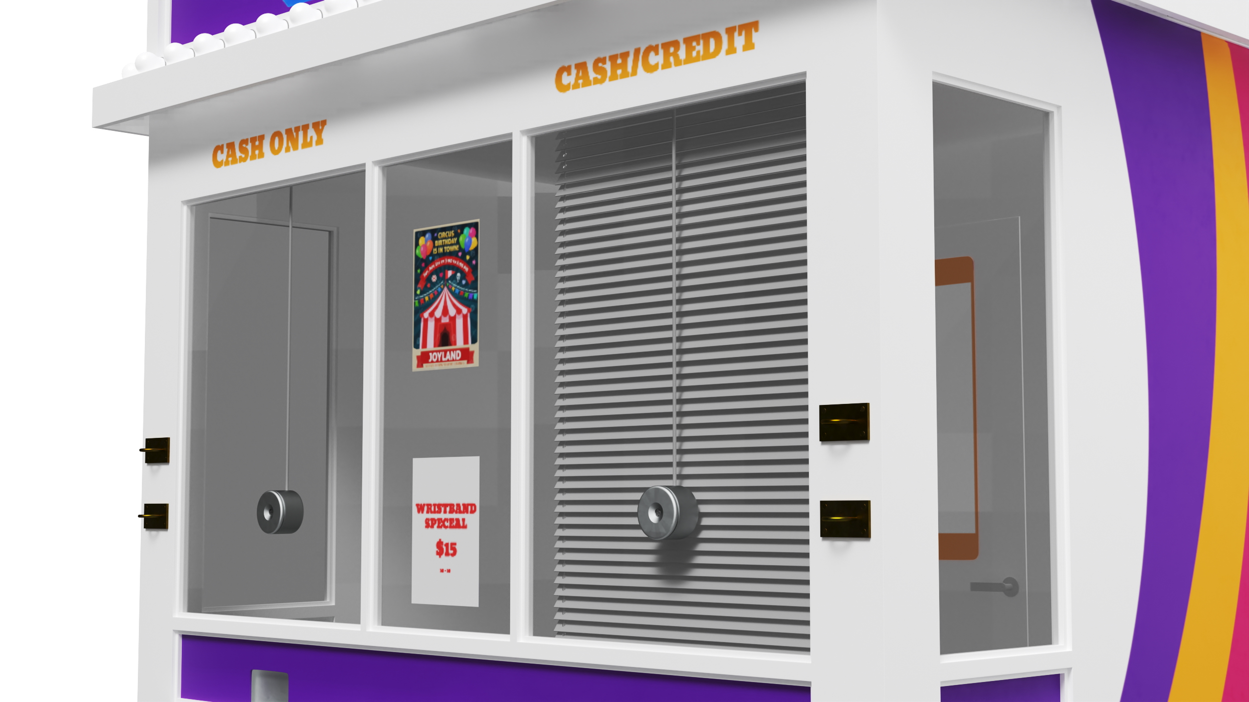 Modern Ticket Booth 3D model