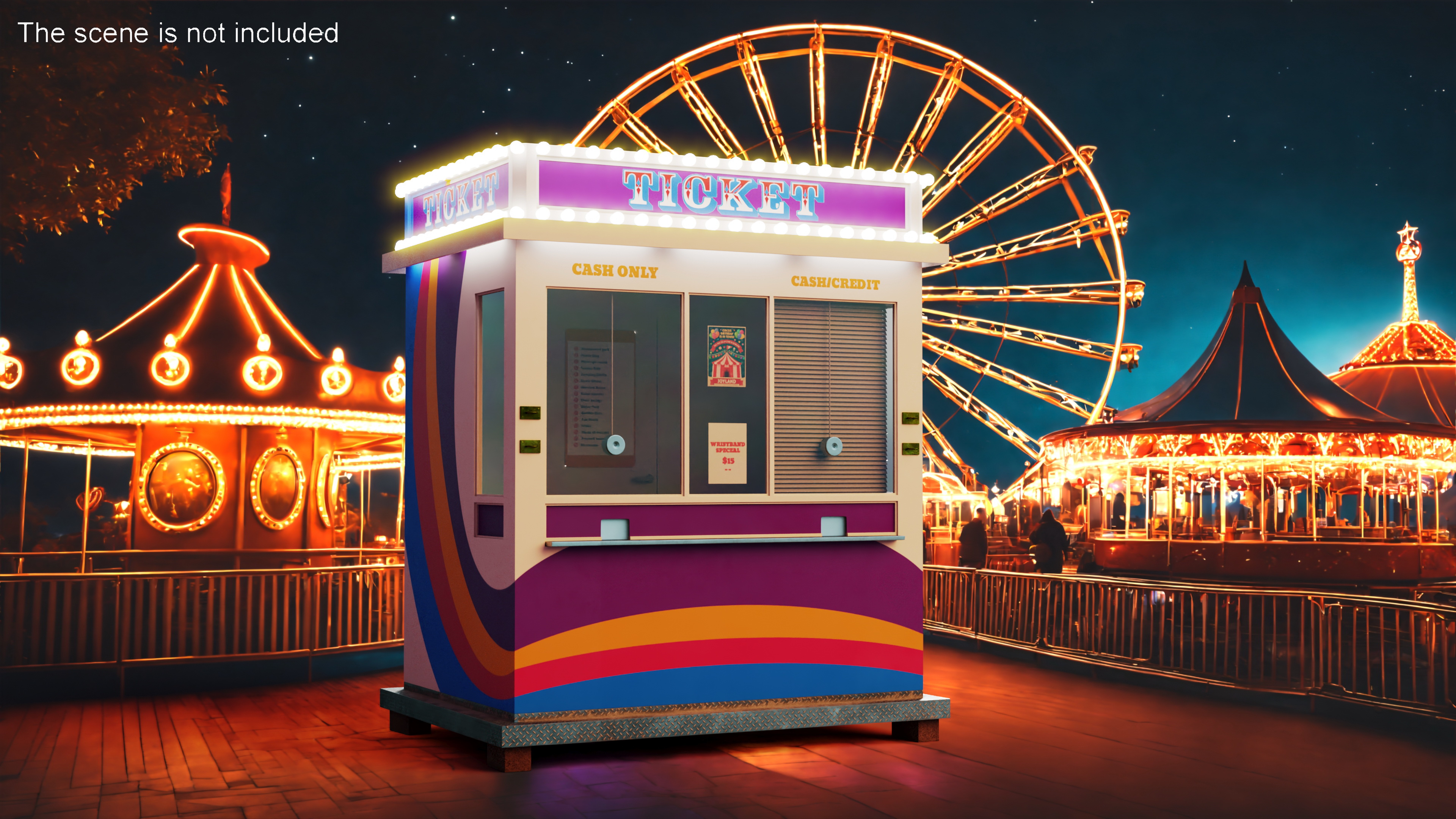 Modern Ticket Booth 3D model