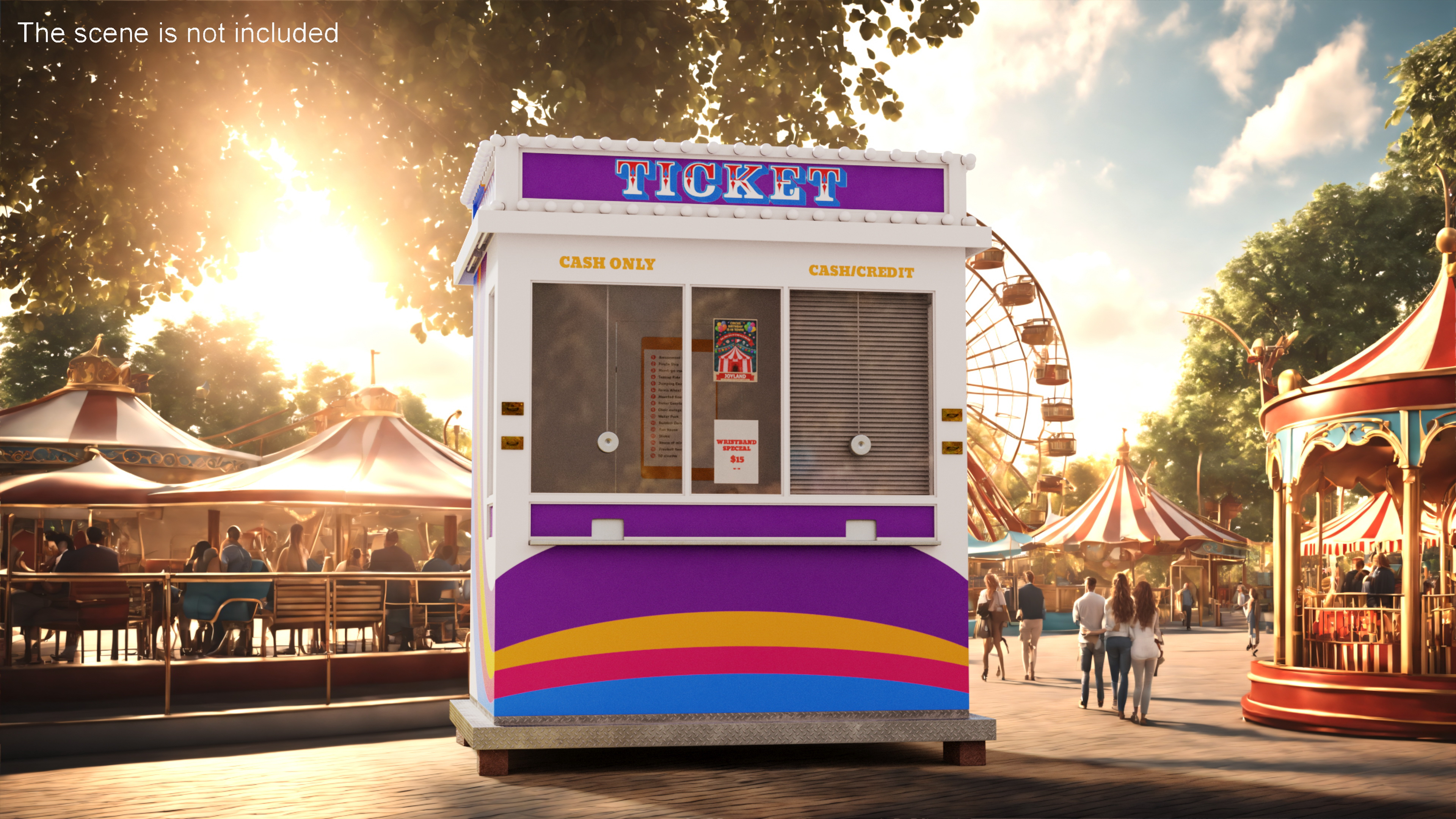 Modern Ticket Booth 3D model