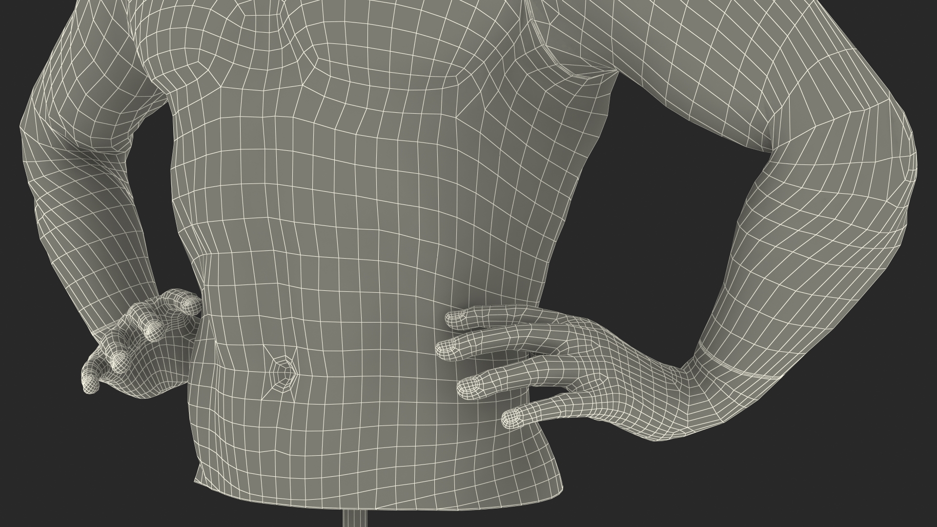 Black Man Sports Mannequin Torso 3D