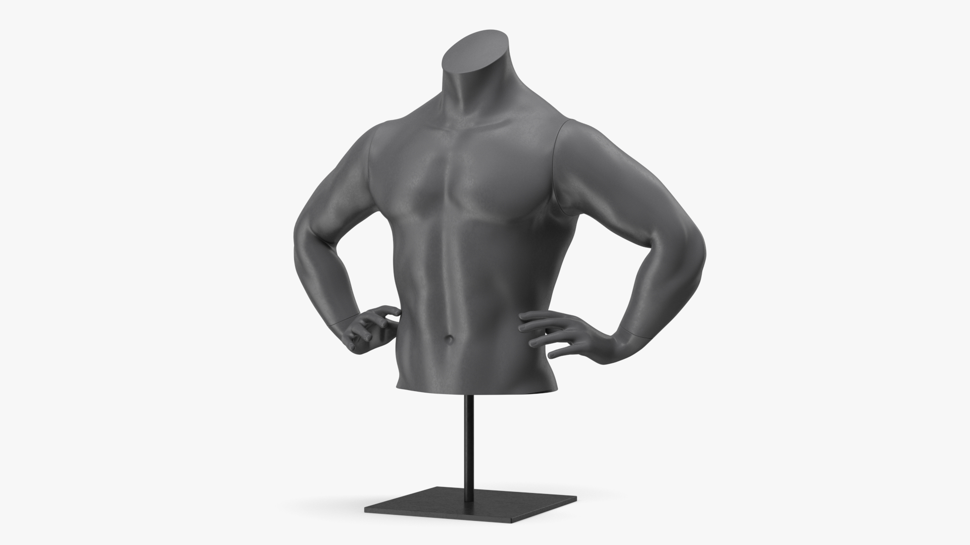 Black Man Sports Mannequin Torso 3D
