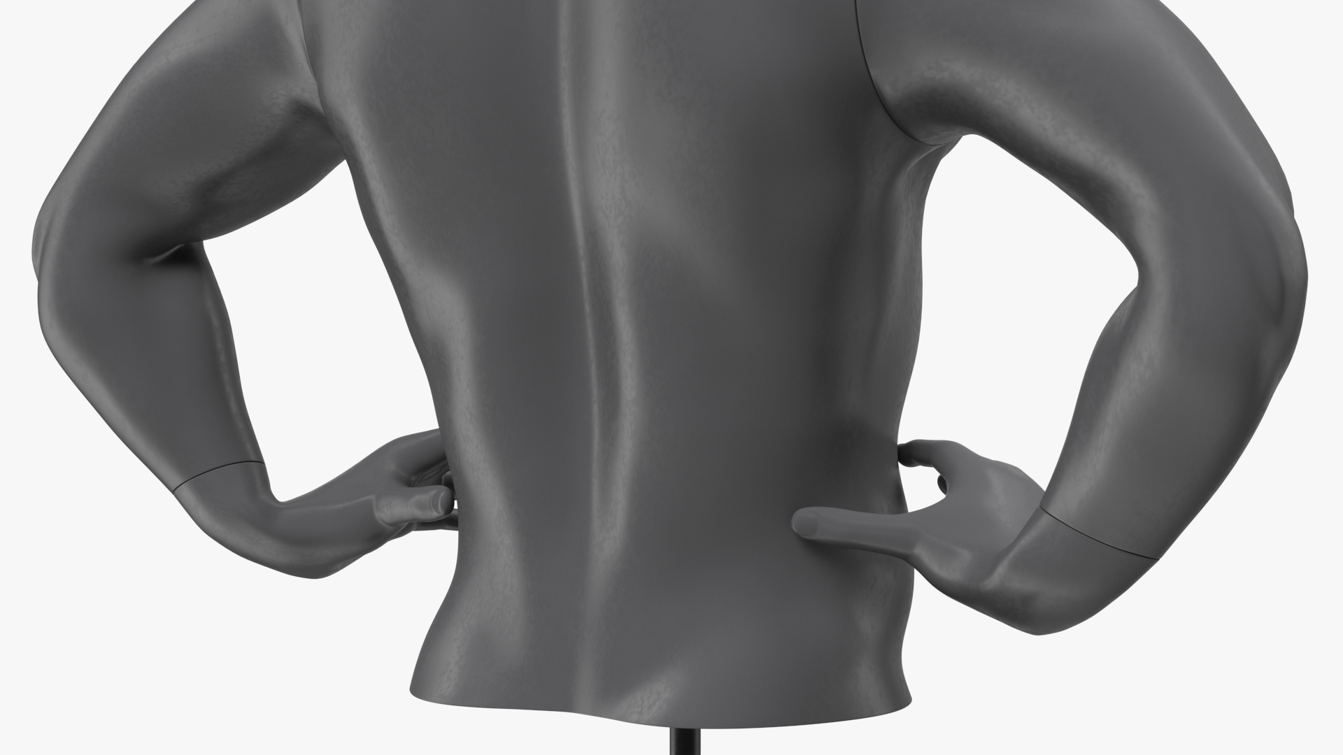 Black Man Sports Mannequin Torso 3D