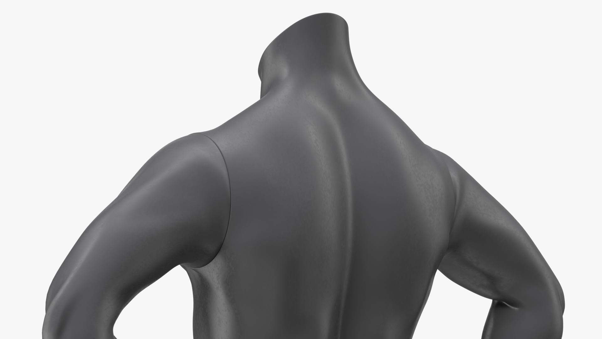 Black Man Sports Mannequin Torso 3D