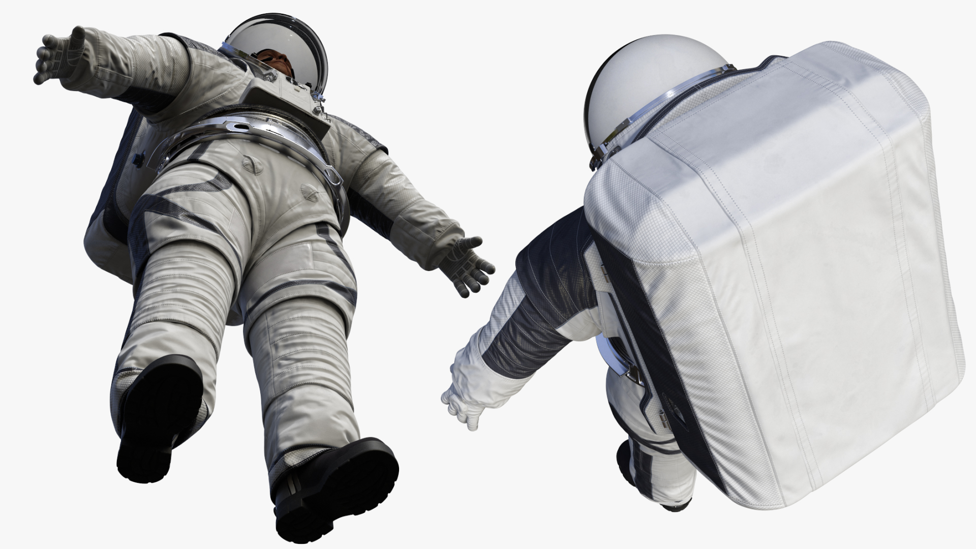 Astronaut Wearing xEMU Spacesuit 3D
