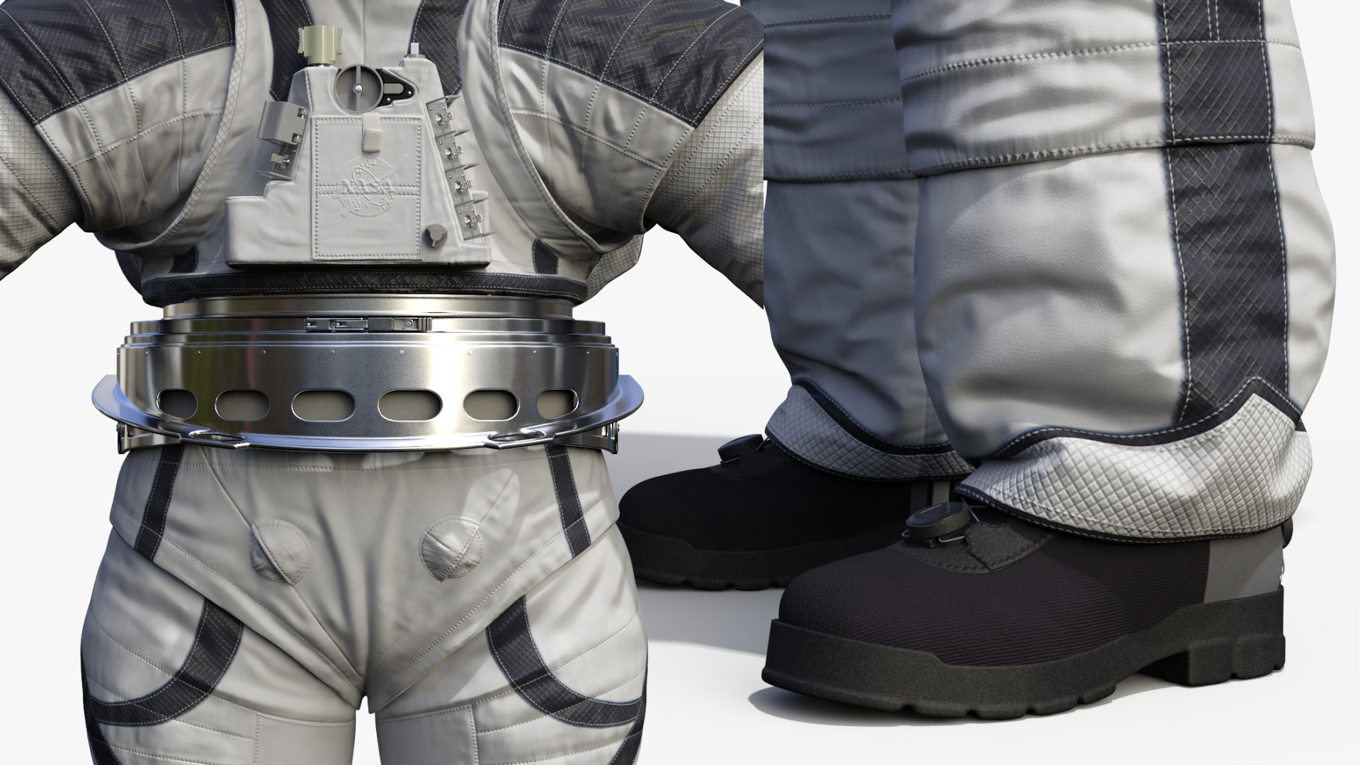 Astronaut Wearing xEMU Spacesuit 3D