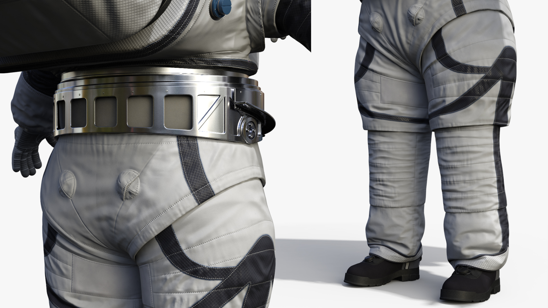 Astronaut Wearing xEMU Spacesuit 3D