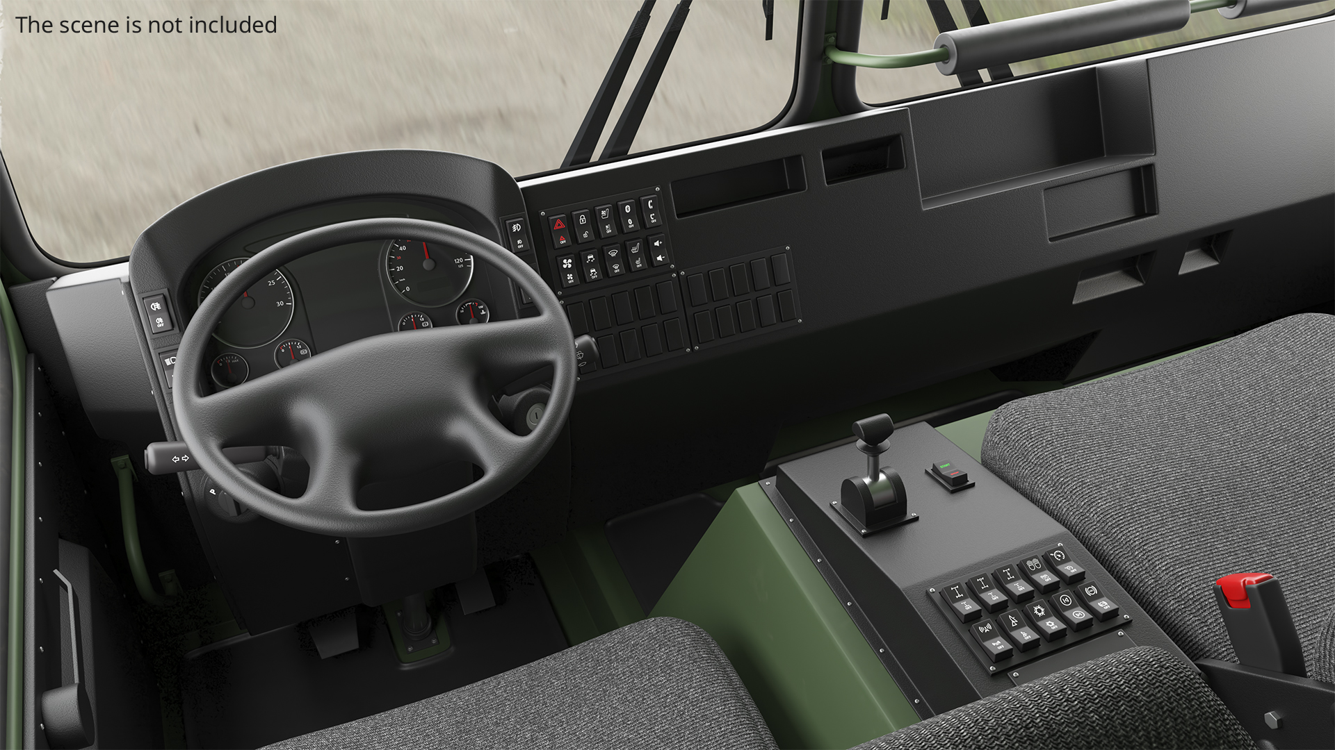 Military Truck with MIM-104 Patriot SAM Rigged, view 4