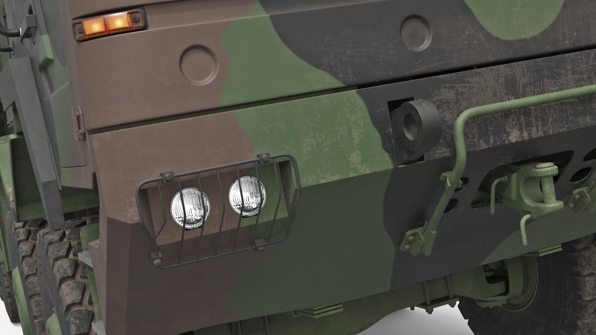 Military Truck with MIM-104 Patriot SAM Rigged, view 9