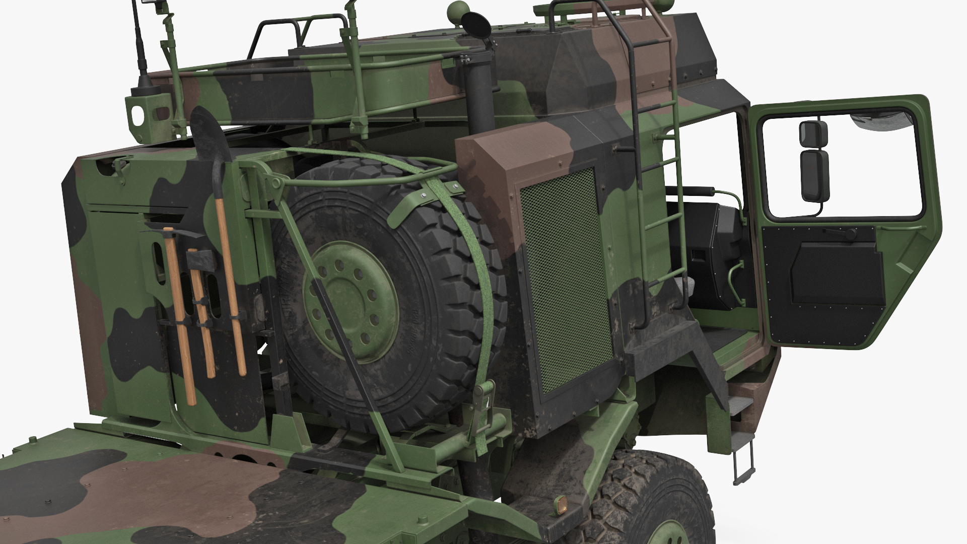 Military Truck with MIM-104 Patriot SAM Rigged, view 8