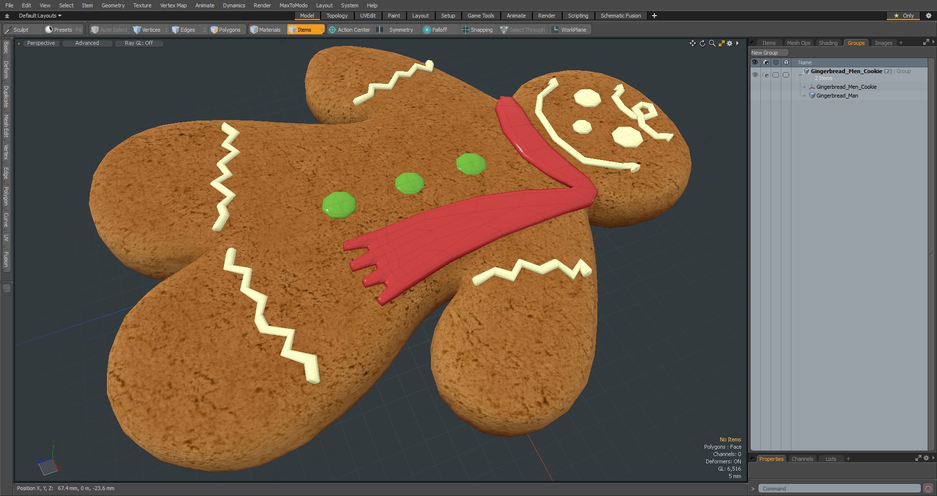 Gingerbread Men Cookie 3D