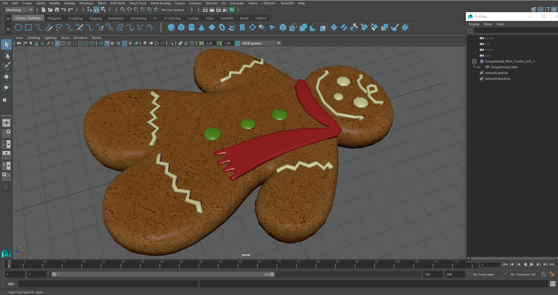 Gingerbread Men Cookie 3D