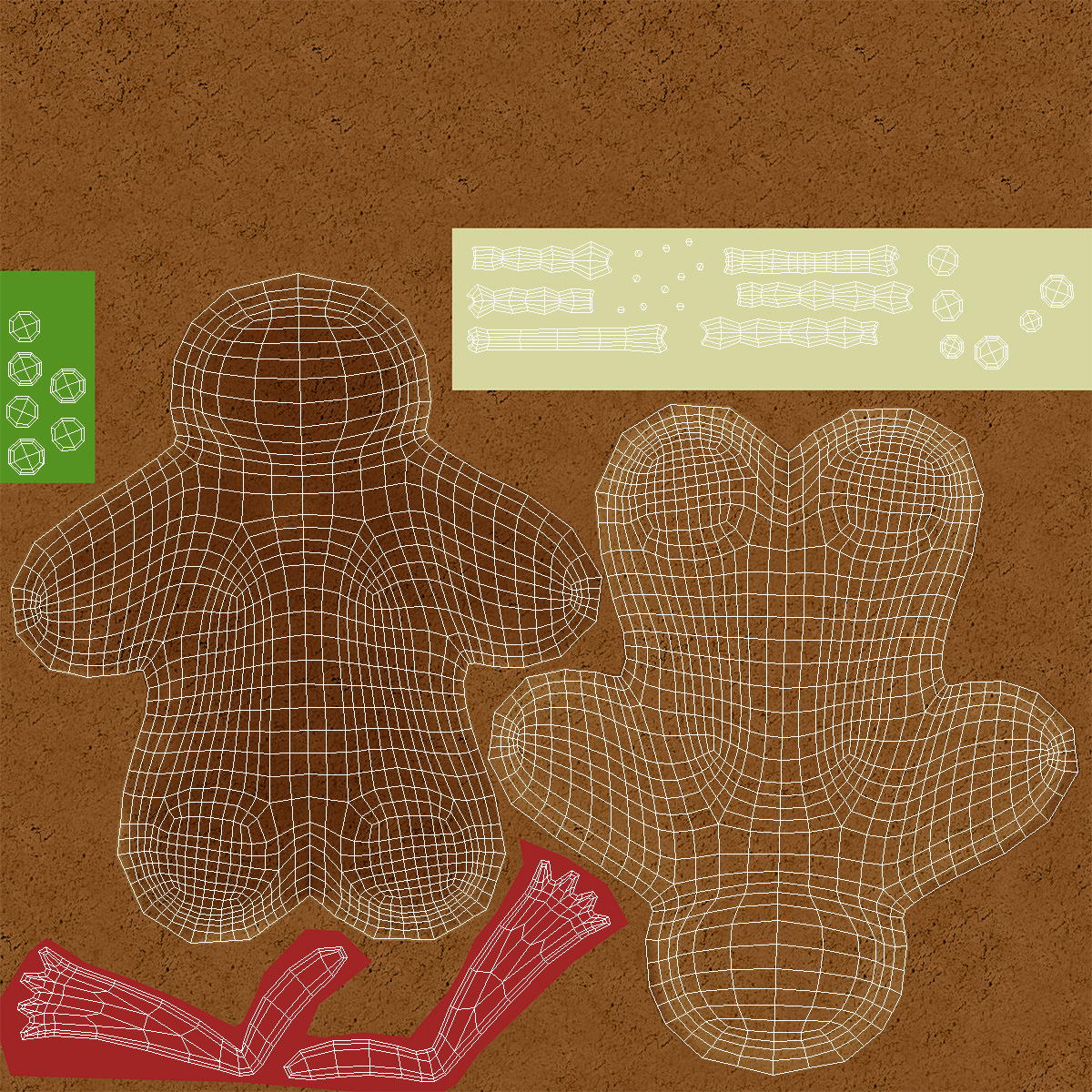 Gingerbread Men Cookie 3D