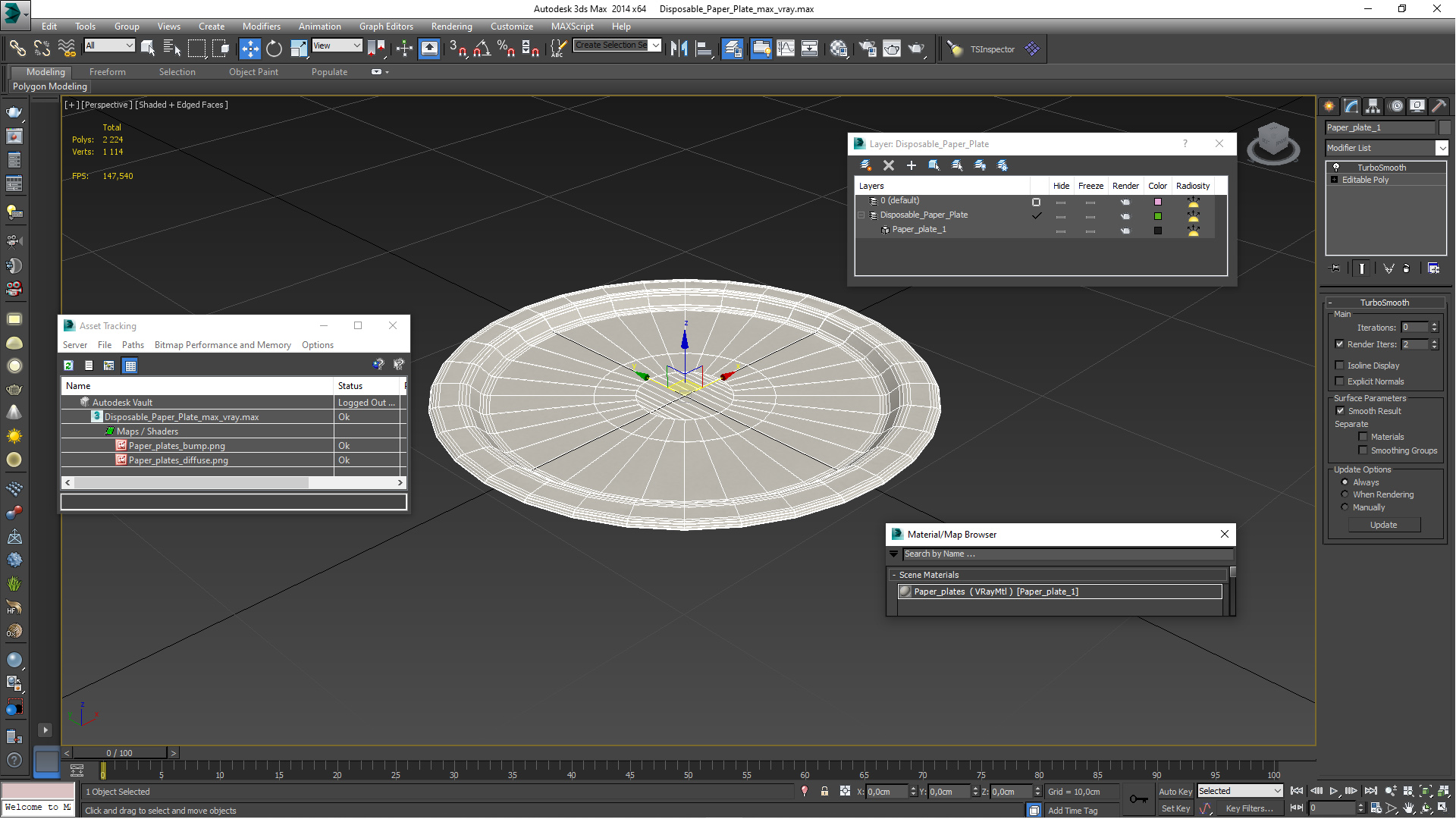 Disposable Paper Plate 3D