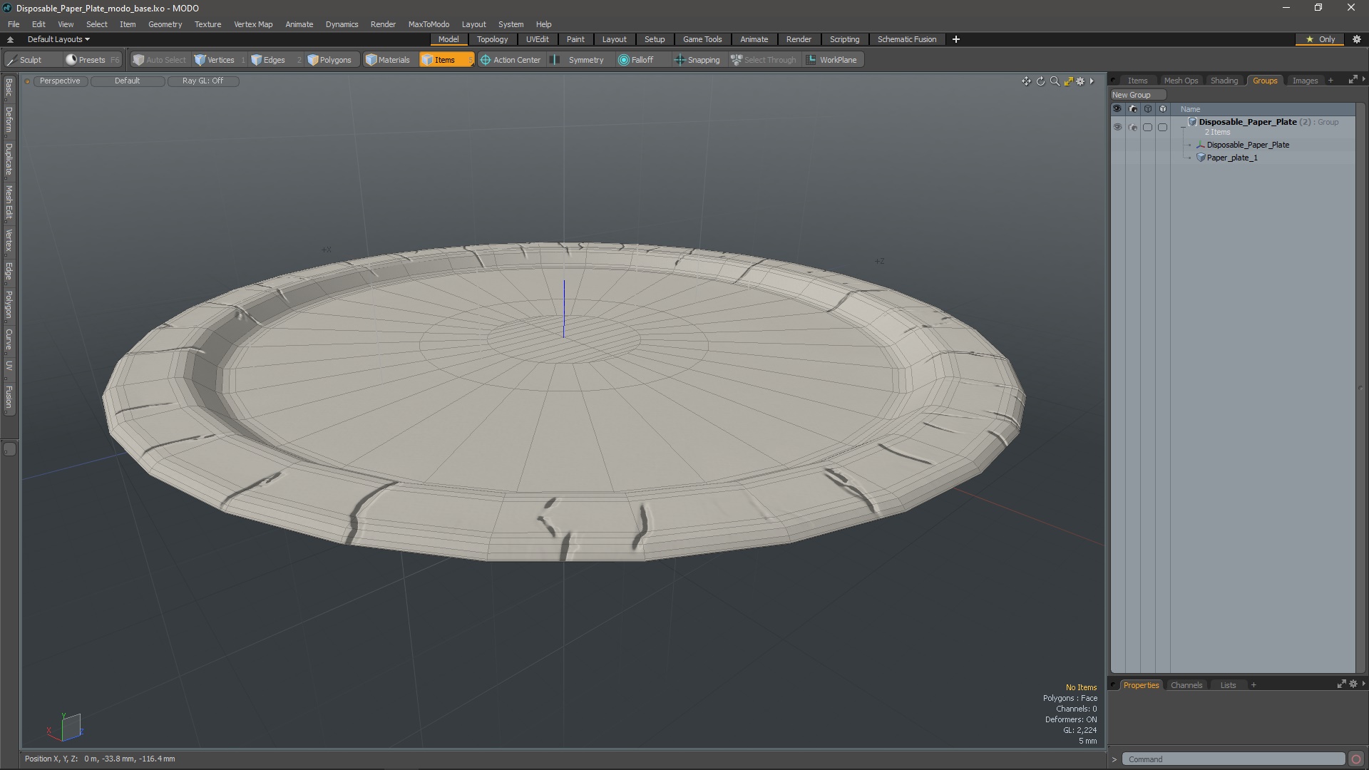 Disposable Paper Plate 3D
