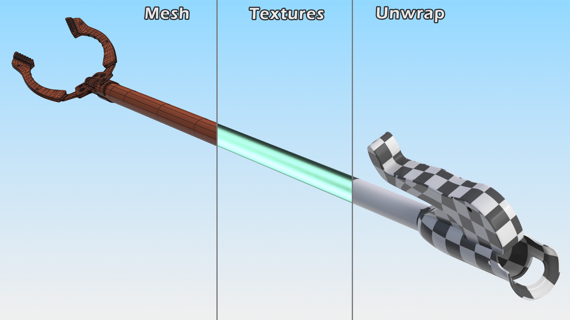Unger Professional Nifty Nabber Grabber Tool 3D model