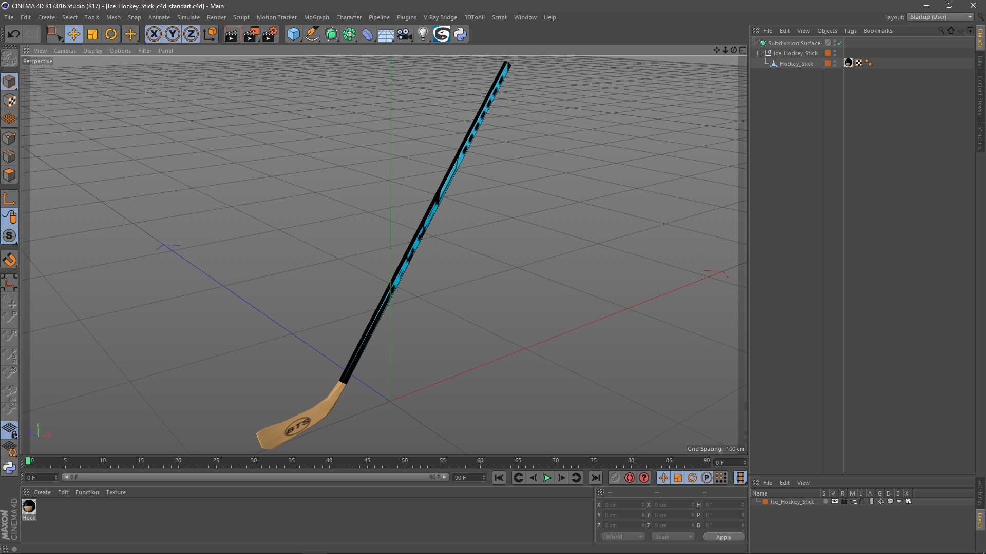 3D Ice Hockey Stick