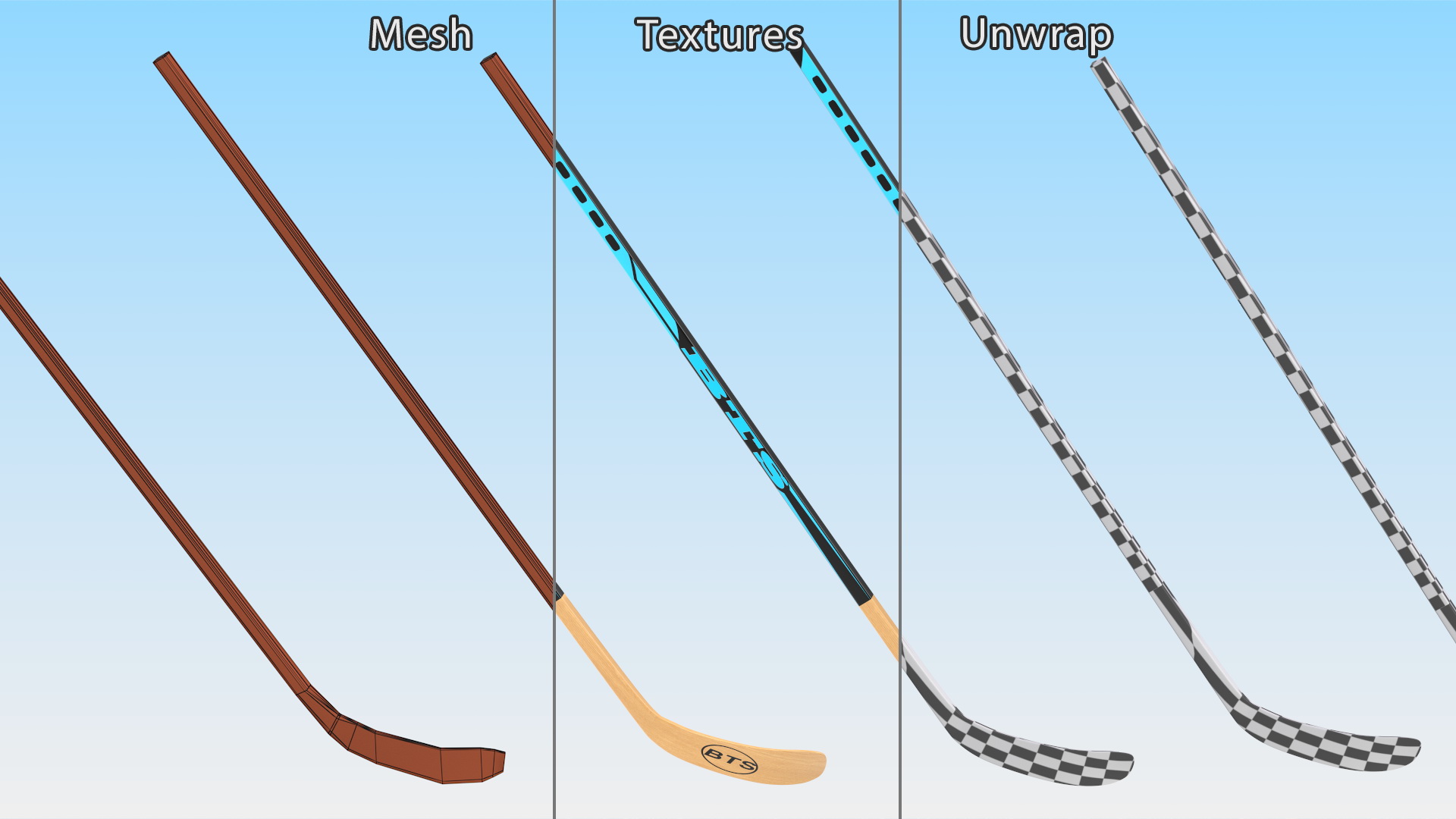 3D Ice Hockey Stick