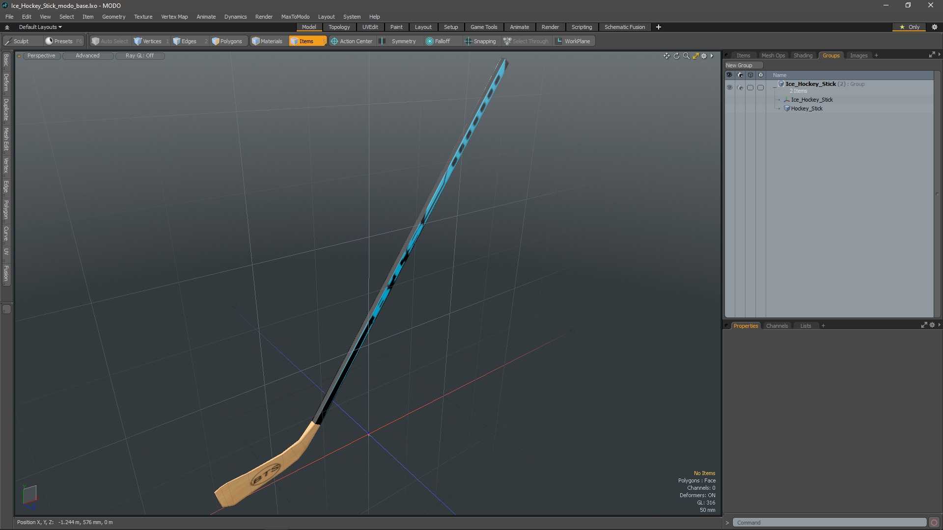 3D Ice Hockey Stick
