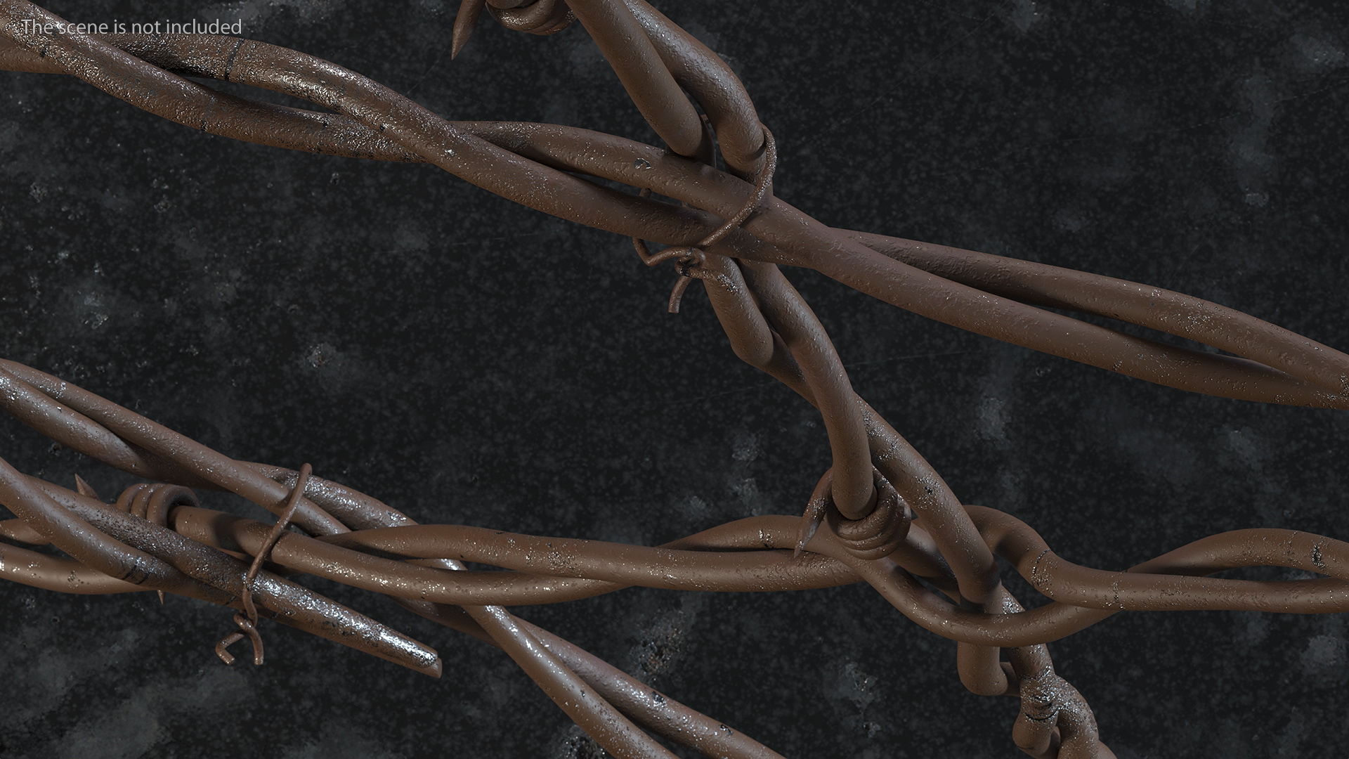 Barbed Wire Star Rusty 3D
